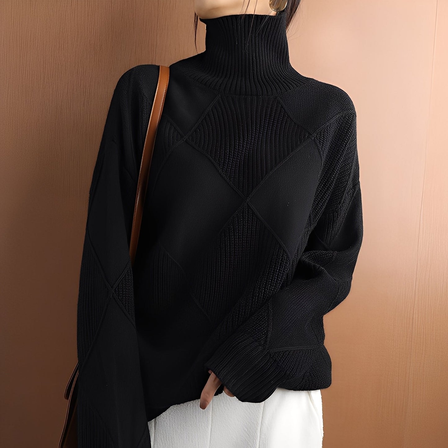 Lyndsea - Bequemer Rollkragenpullover für Damen