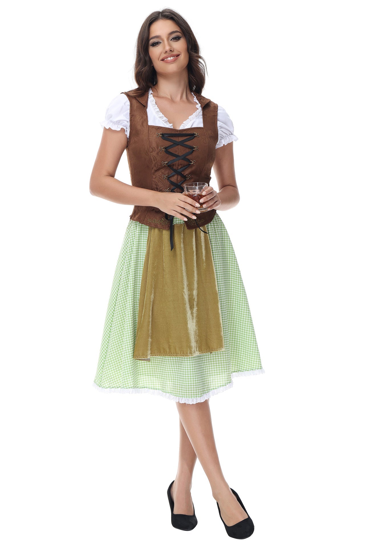Stefani - Elegantes Oktoberfestkleid mit Schnürung für Frauen