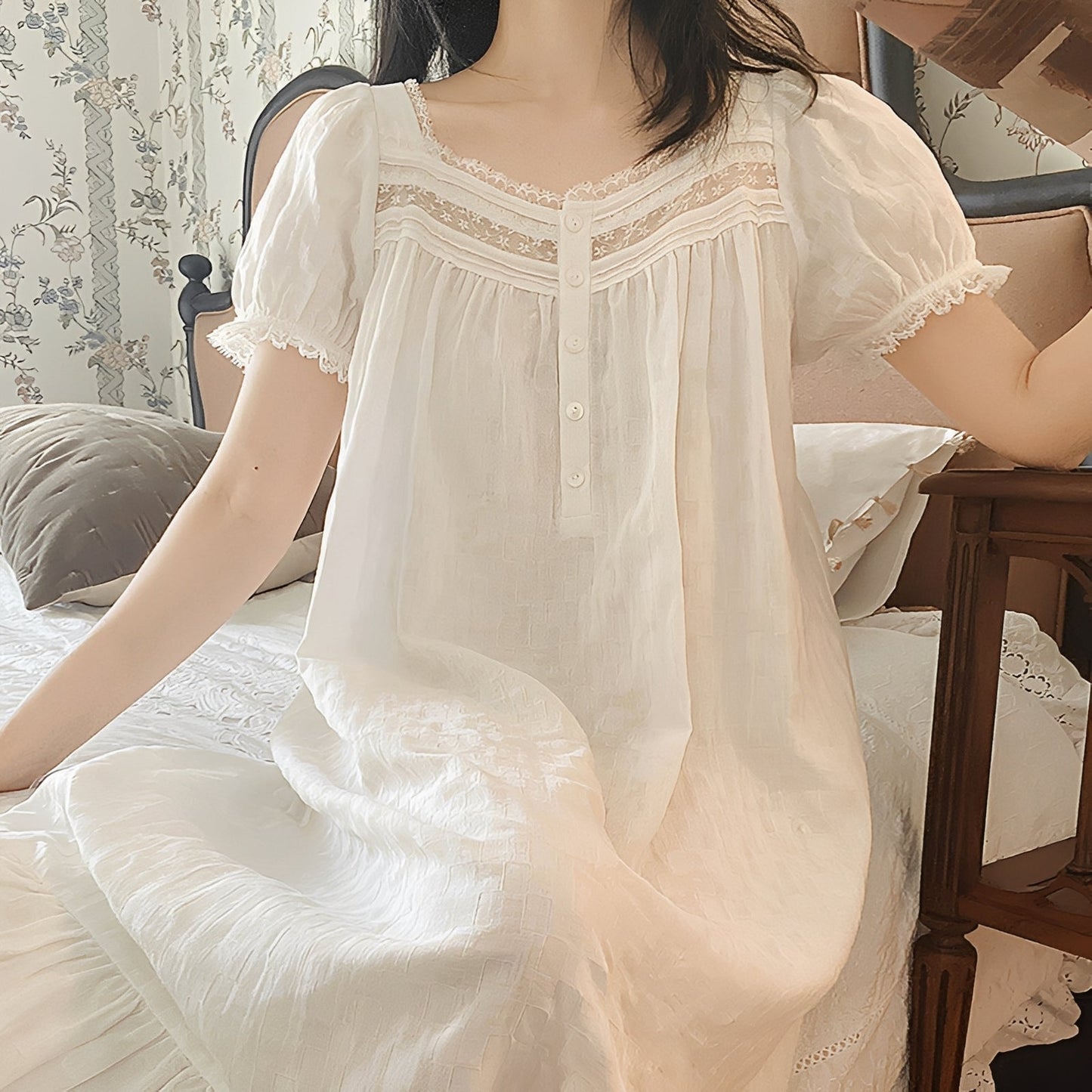 Rhonda - Komfortables, kurzärmeliges, dünnes Damenkleid