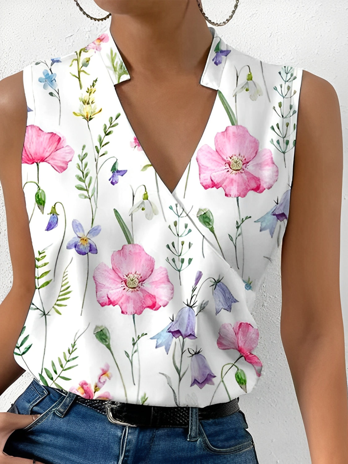 Lorna - Damen-Sommertop mit Blumenmuster
