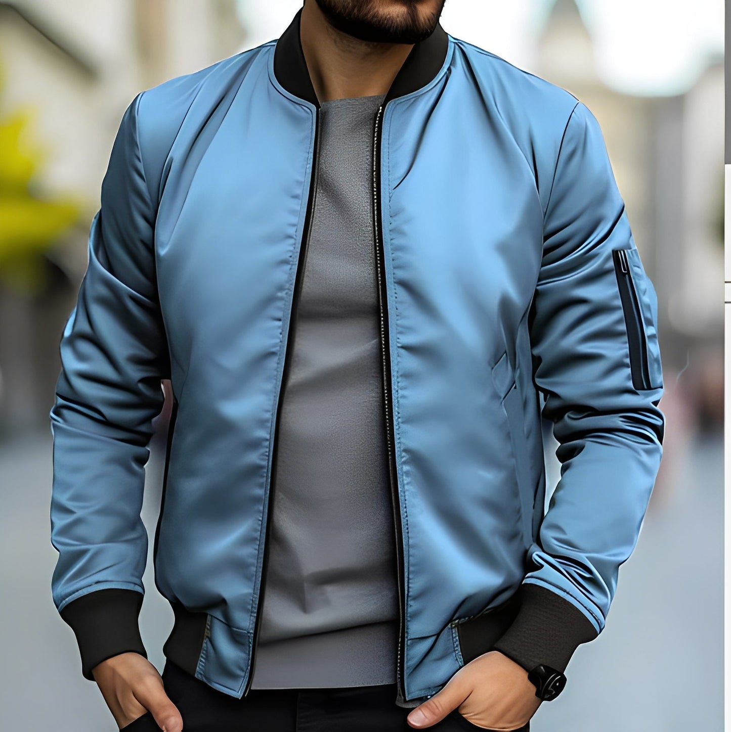 Garret - Elegante, schmal geschnittene Herren-Bomberjacke