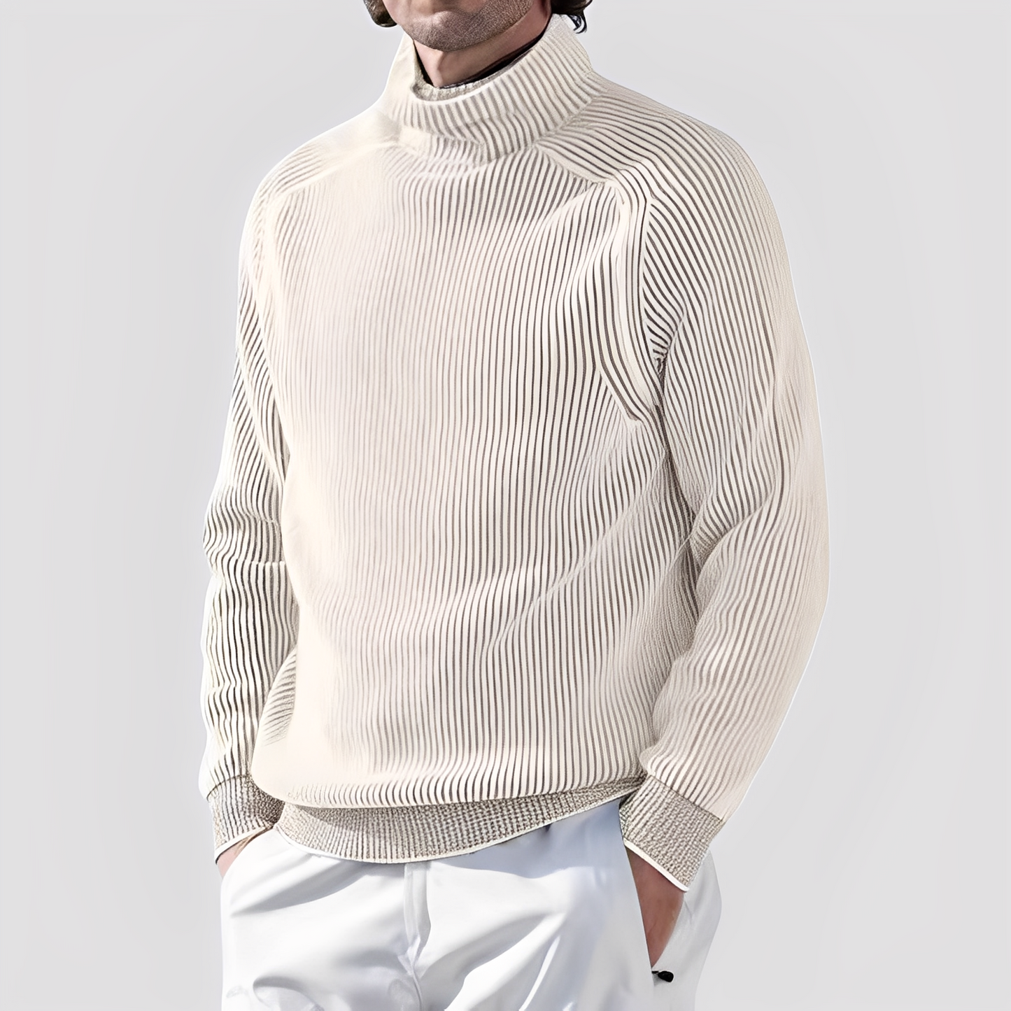 Chadwick - Eleganter, warmer Rollkragenpullover für Herren aus Wolle