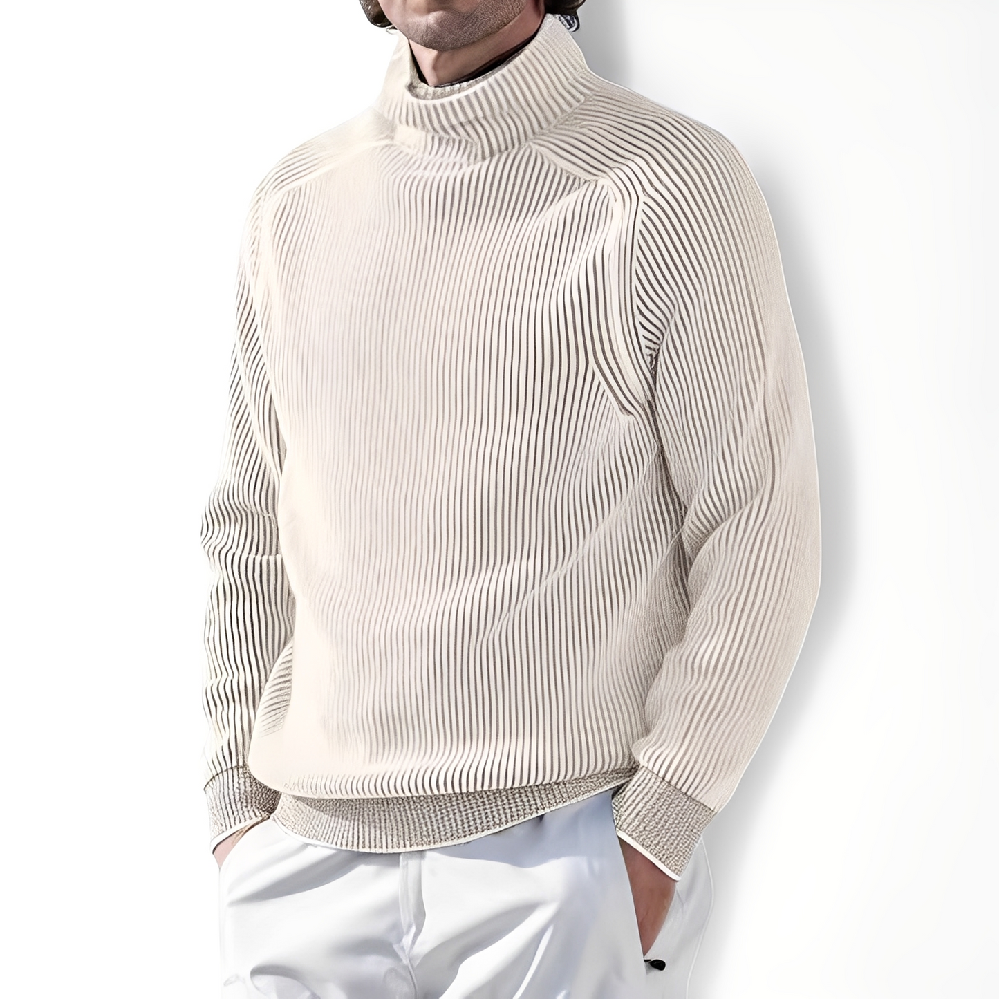 Jarrett - Herrenpullover aus Kaschmir mit hohem Kragen