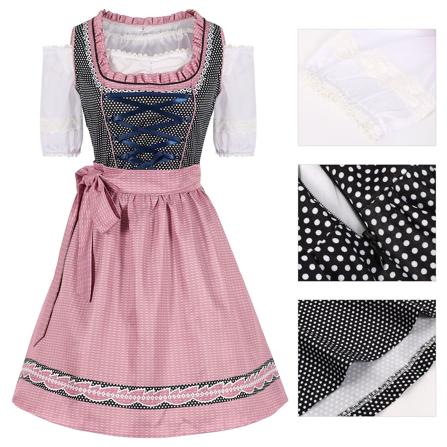 Velda - Traditionelles Oktoberfestkleid mit Trägern für Damen