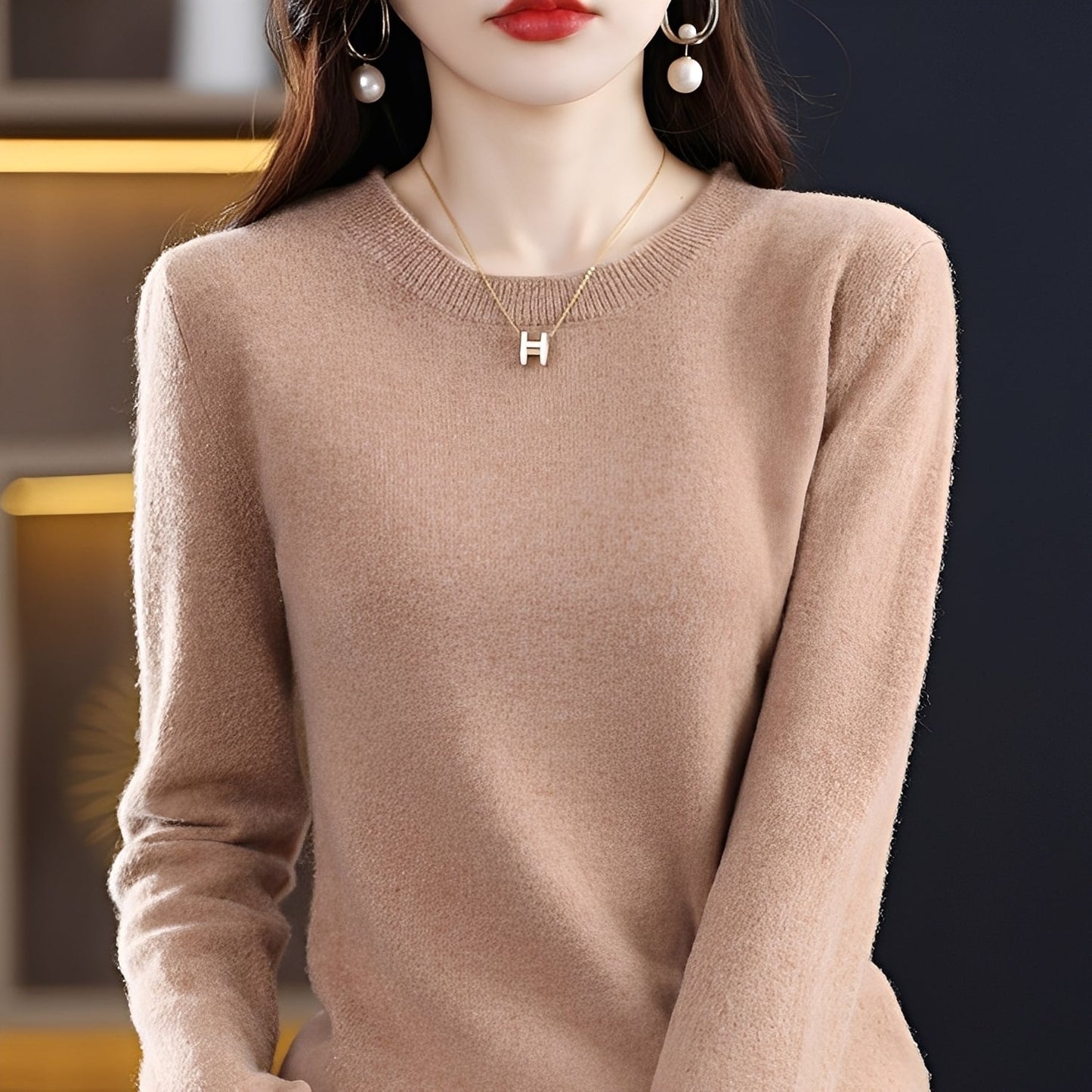 Julia - Modischer, eng geschnittener Damen-Pullover aus Wolle