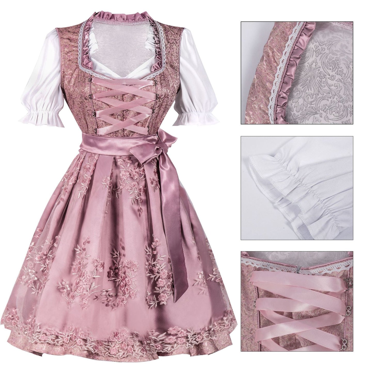 Rachael - Traditionelles Oktoberfest-Dirndl mit Schleife für Frauen