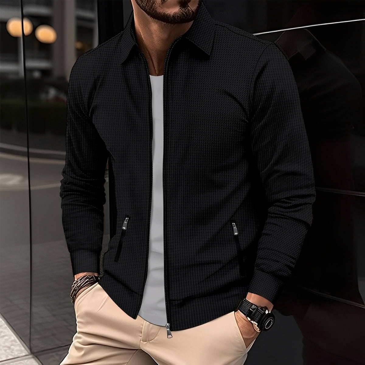 Anthony - Moderne Jacke für Herren mit Taschen mit Reißverschluss