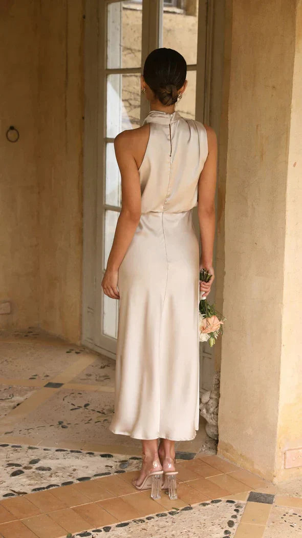 Nancy - Glänzendes, langes Damenkleid
