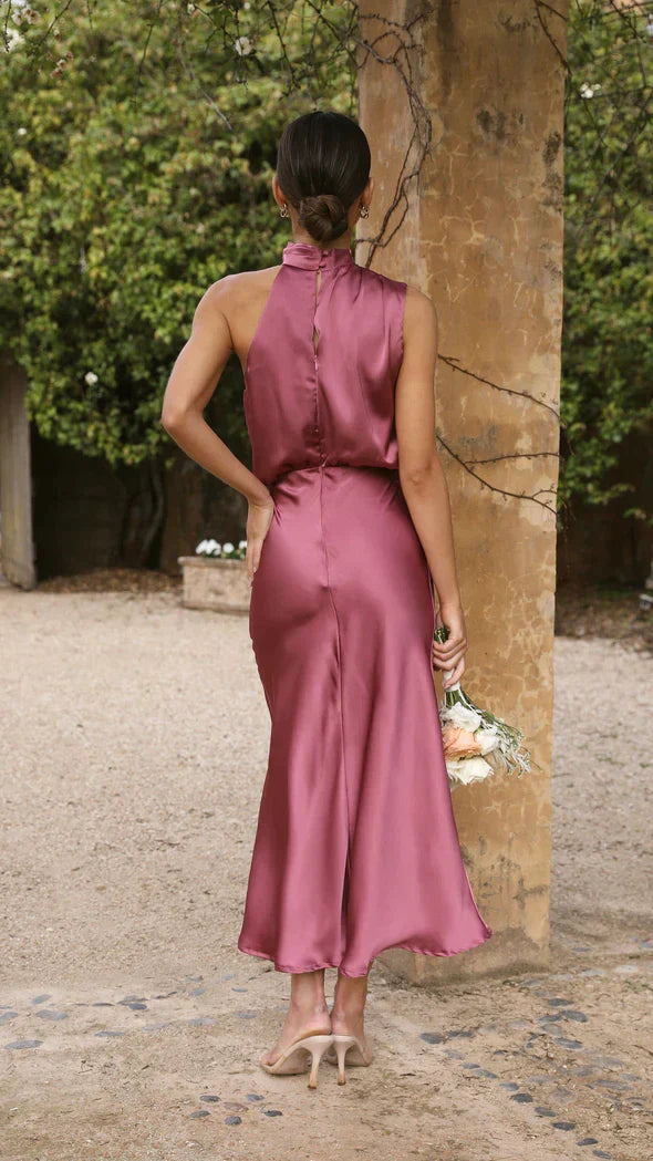 Nancy - Glänzendes, langes Damenkleid