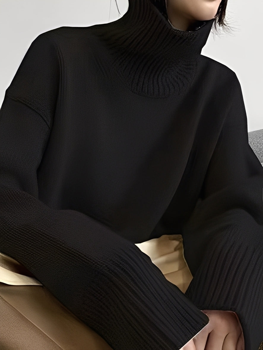 Yvette - Leichter Kaschmir-Rollkragenpullover für Damen