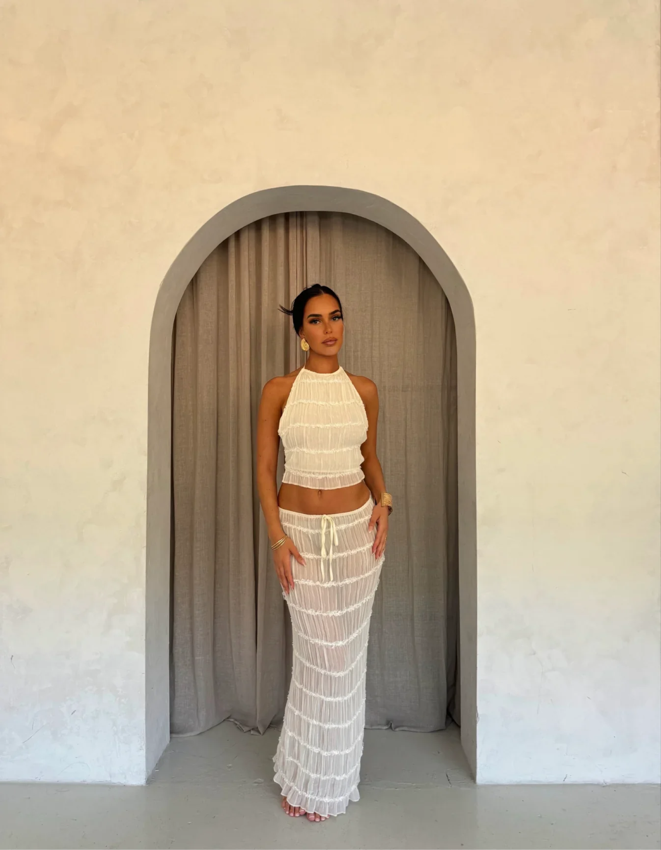 Siria – Zweiteiliges Set mit Halter-Top und Maxirock