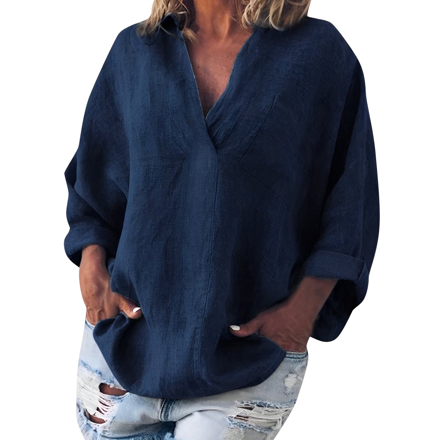 Pamella - Trendiges, locker geschnittenes Langarmshirt