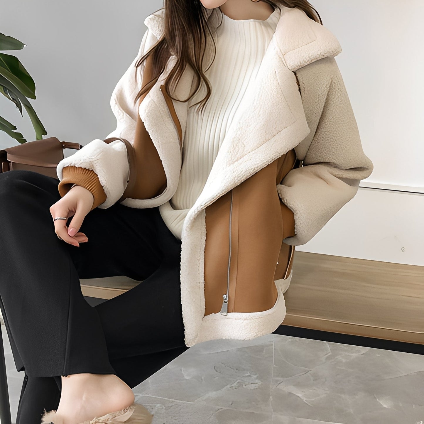 Lucienne - Pohodlný oversize umělý kožich pro dámy