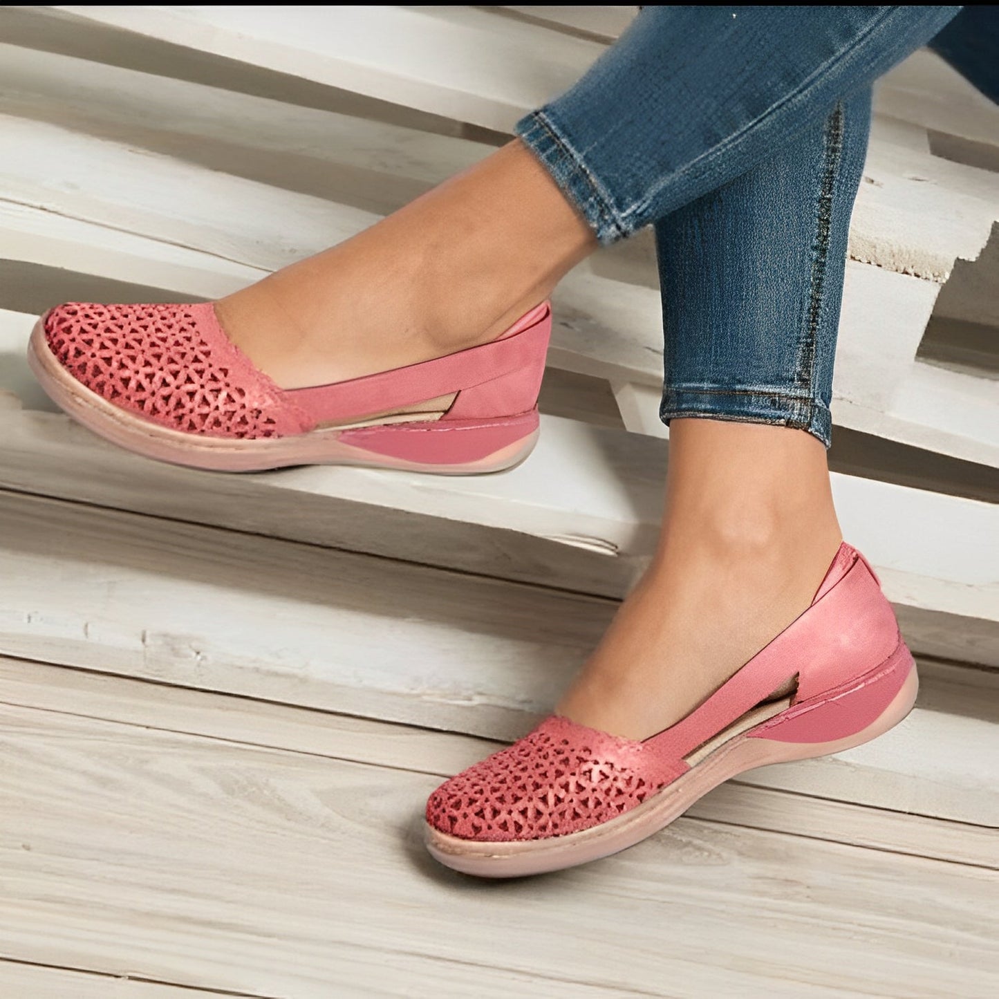 Kianna - Bequeme Damenschuhe mit Aussparungen