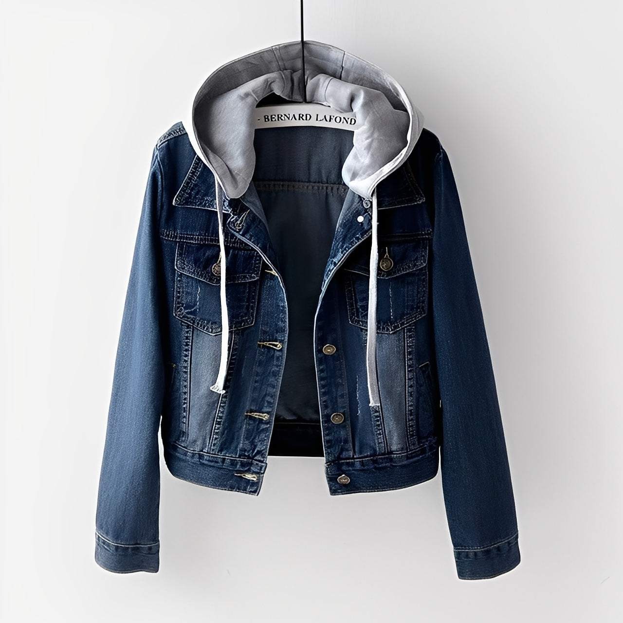 Malani - Modische Damen-Jeansjacke mit abnehmbarer Kapuze