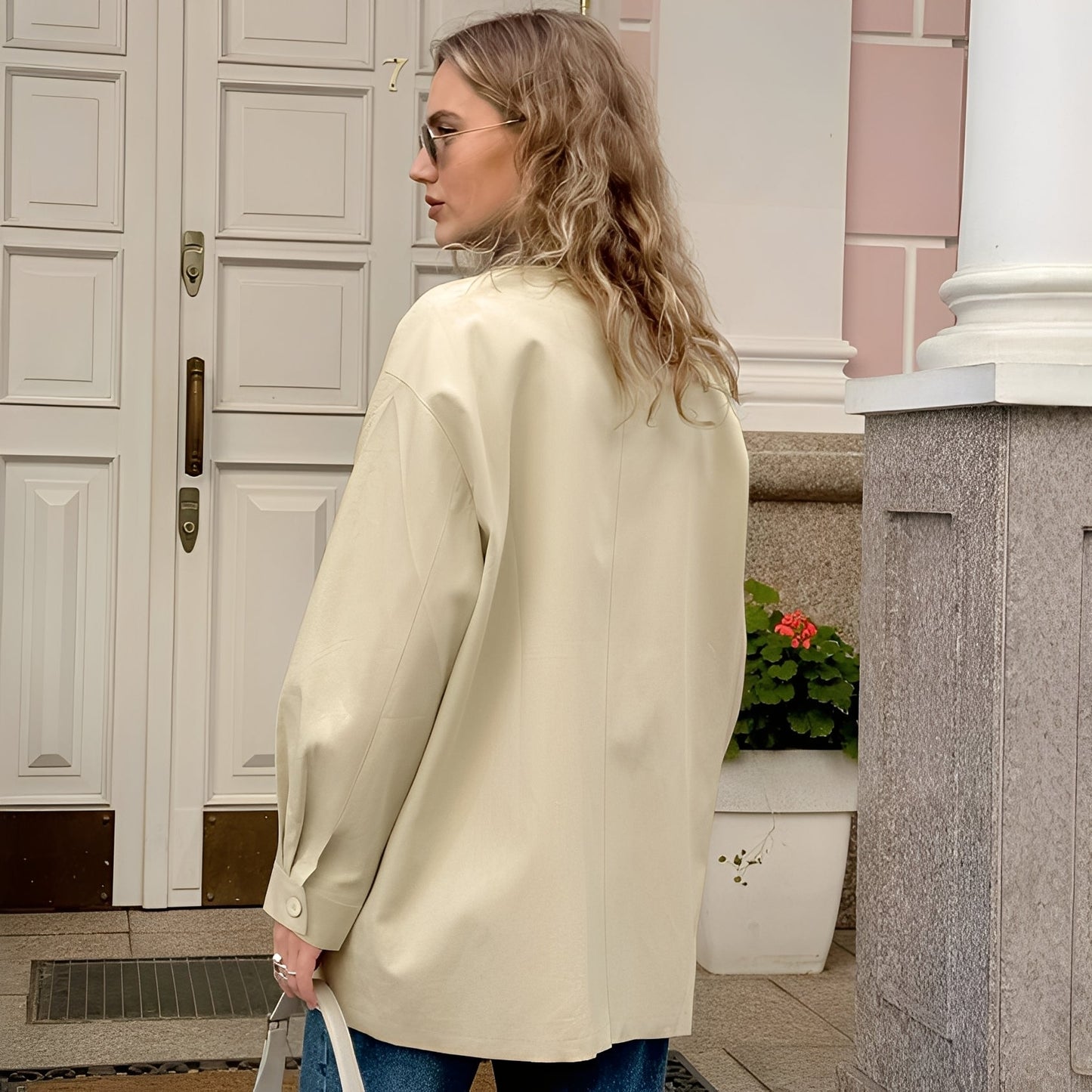 Eireen - Schicke, locker geschnittene Damenjacke mit Polokragen
