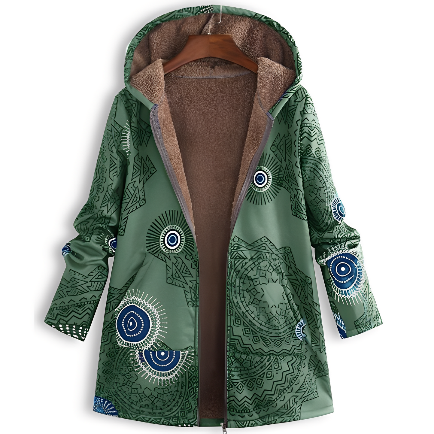 Olyvia - Damenjacke im Retro-Stil mit Muster