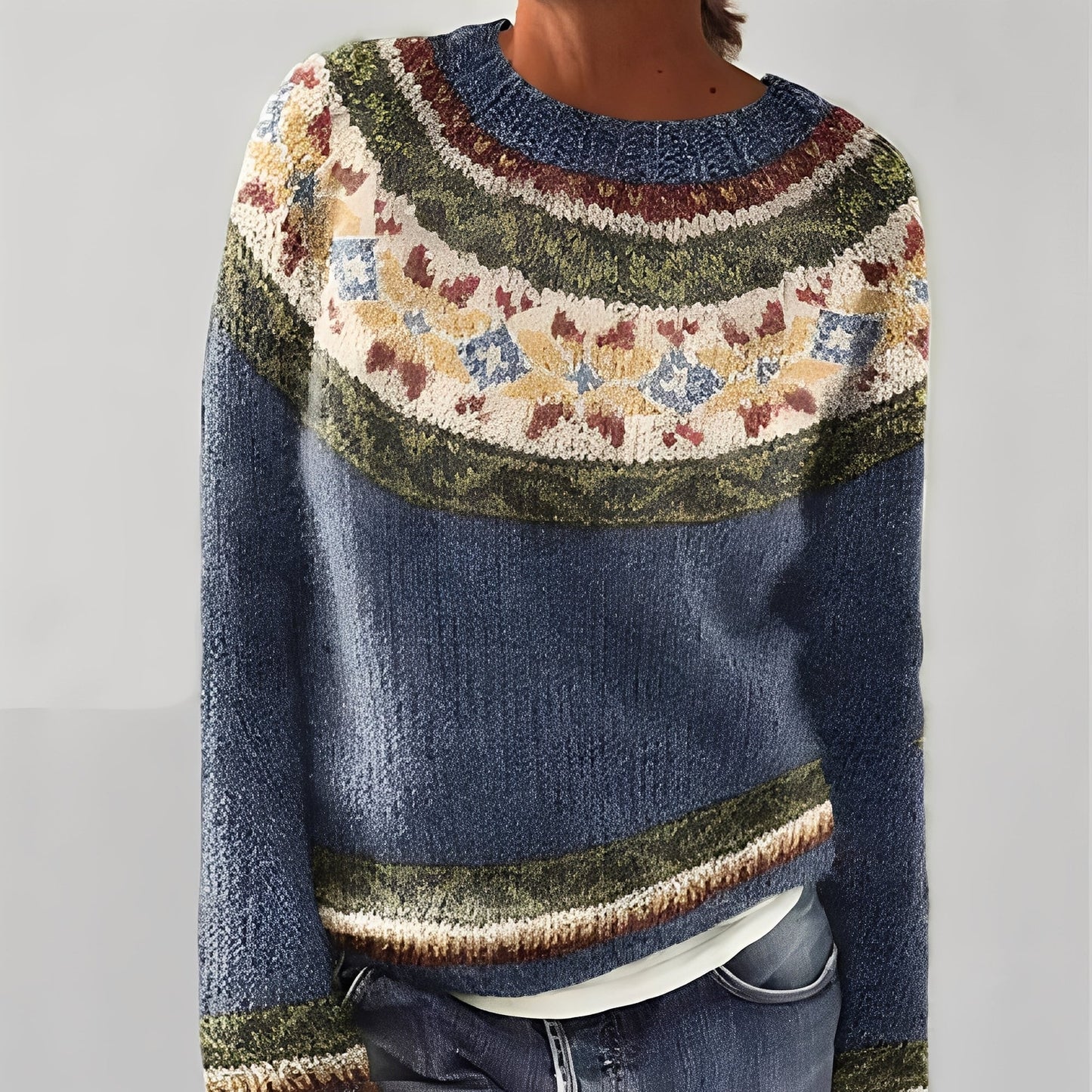 Heather - Klassischer Damenpullover mit Muster