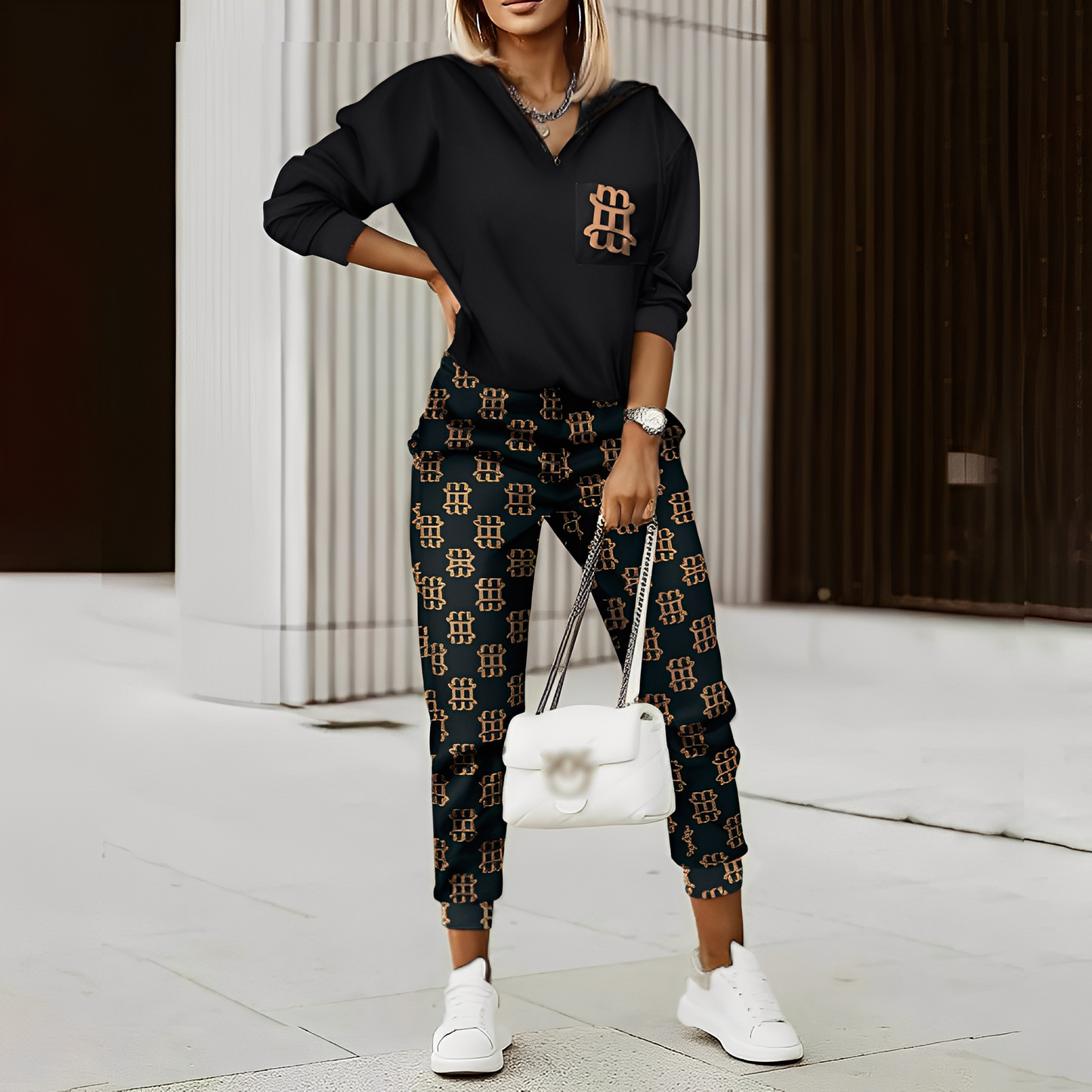 Hollie - Damen-Trainingsanzug mit Reißverschluss im modischen Stil