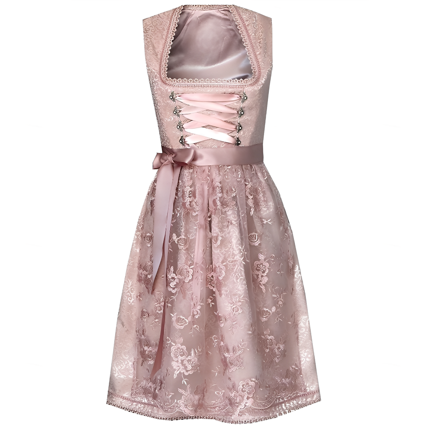 Zella - Oktoberfest-Kleid mit Schnürband und Muster für Damen