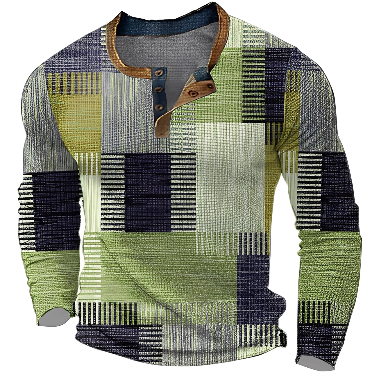 Brennan - Bequemes, bedrucktes Herren-Langarmshirt