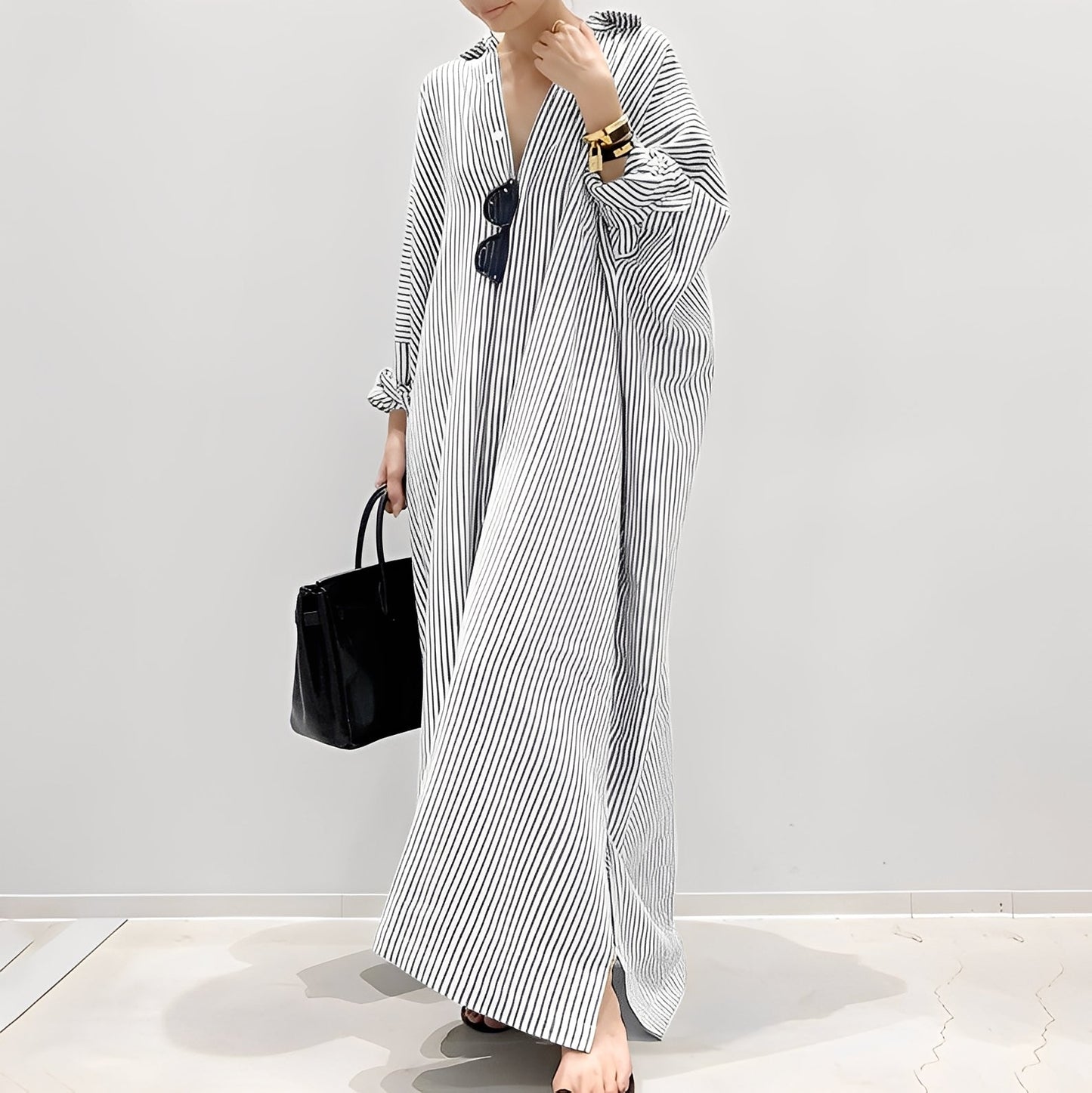 Davida - Freizeit-Damenhemdkleid mit Streifen