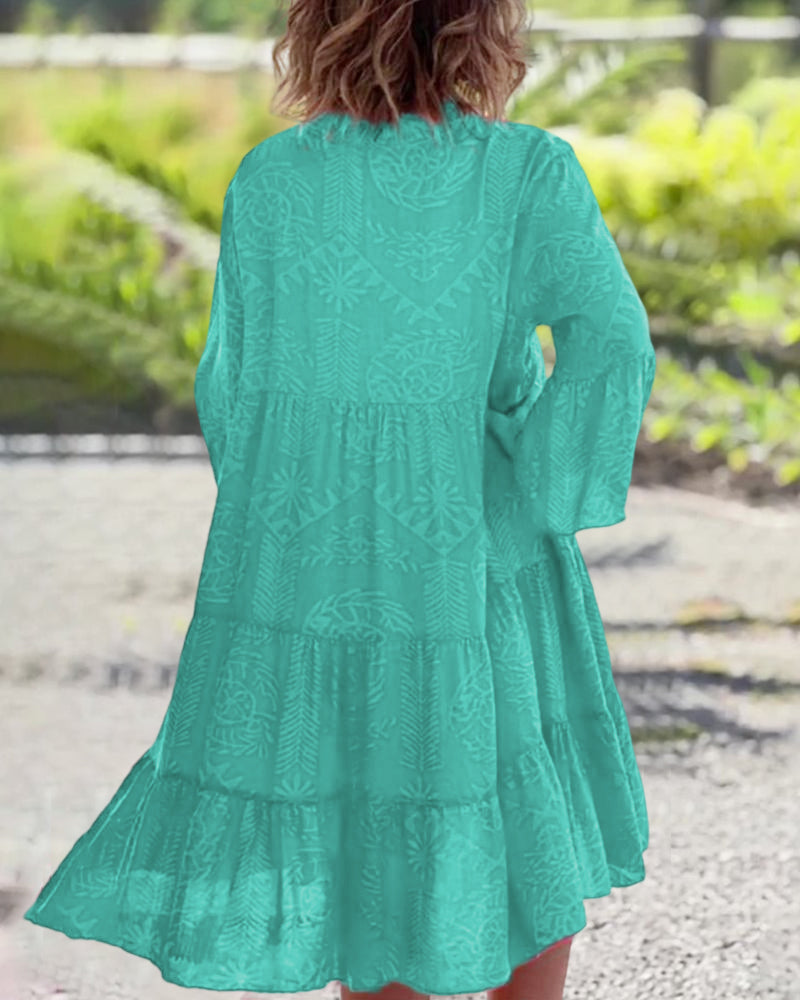 Mia – Kleid mit grafischem Boho-Muster