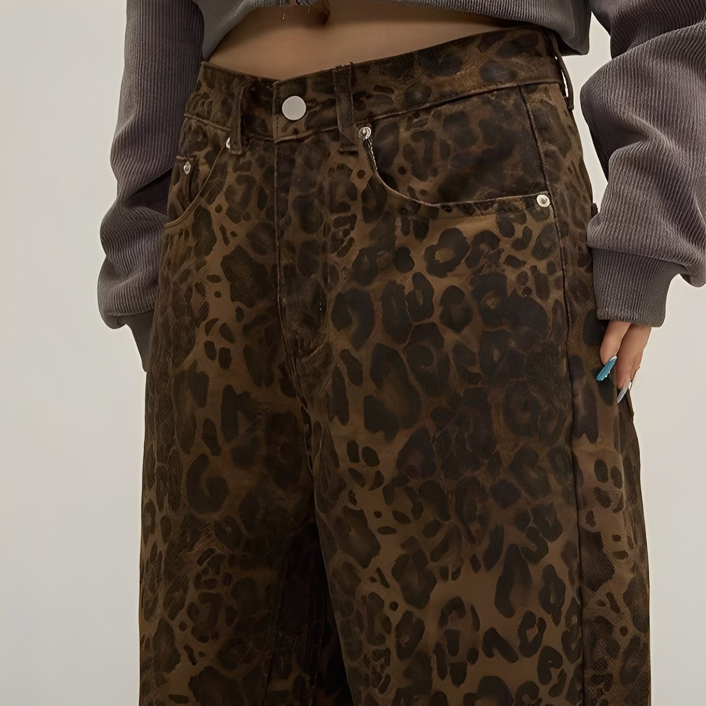 Felecia - Fashionable Printed Baggy Jeans for Women