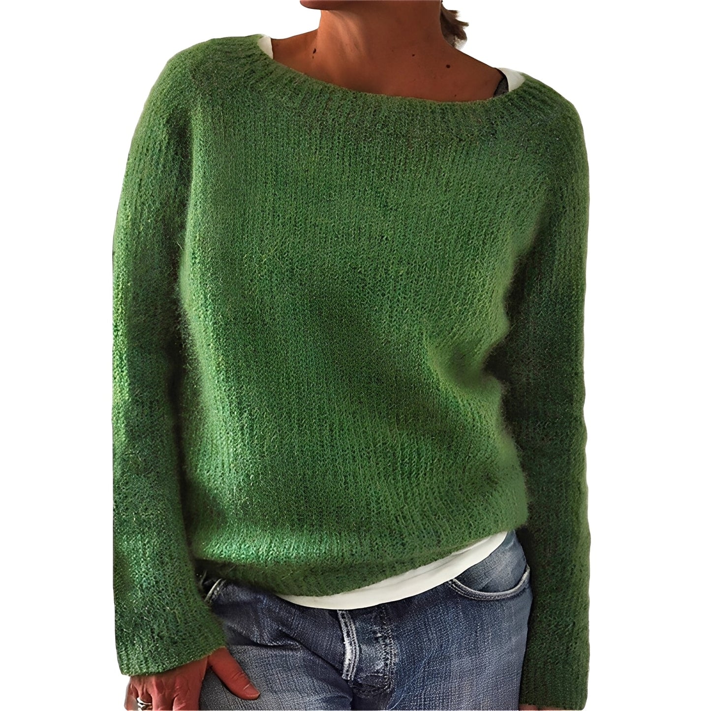 Angelia - Gemütlicher, warmer Damenpullover aus weichem Gestrick