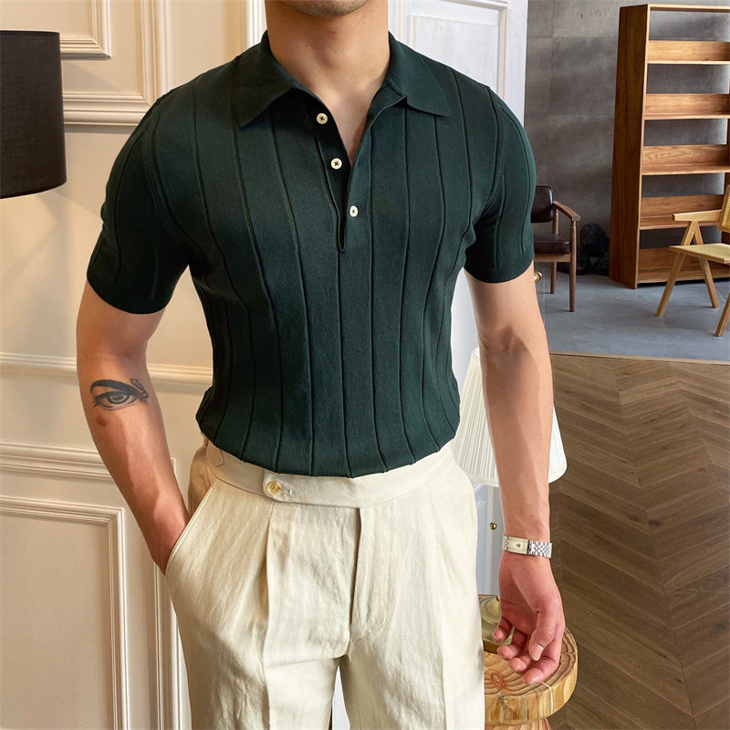 Tyrone - Herren-Poloshirt aus lockerem Strick