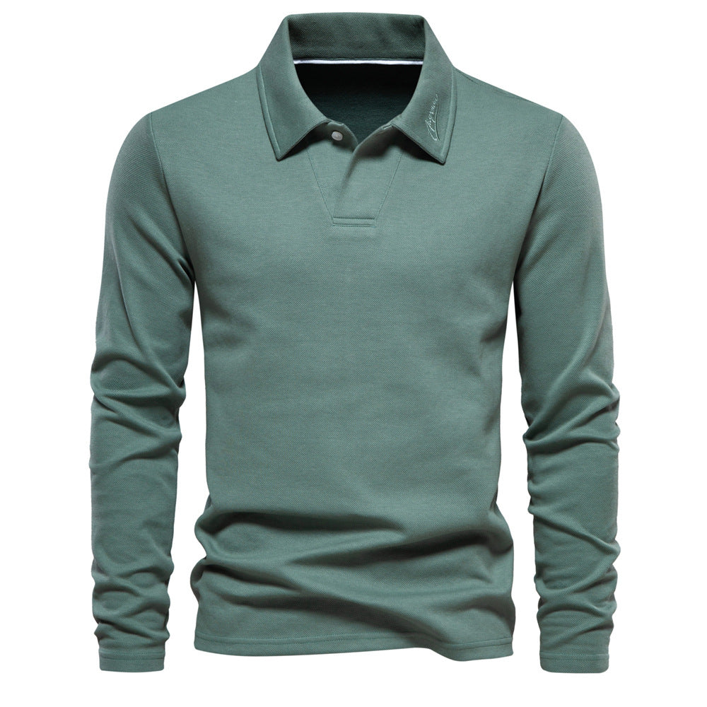 Elvin - Legeres, klassisches Langarm-Poloshirt für Herren