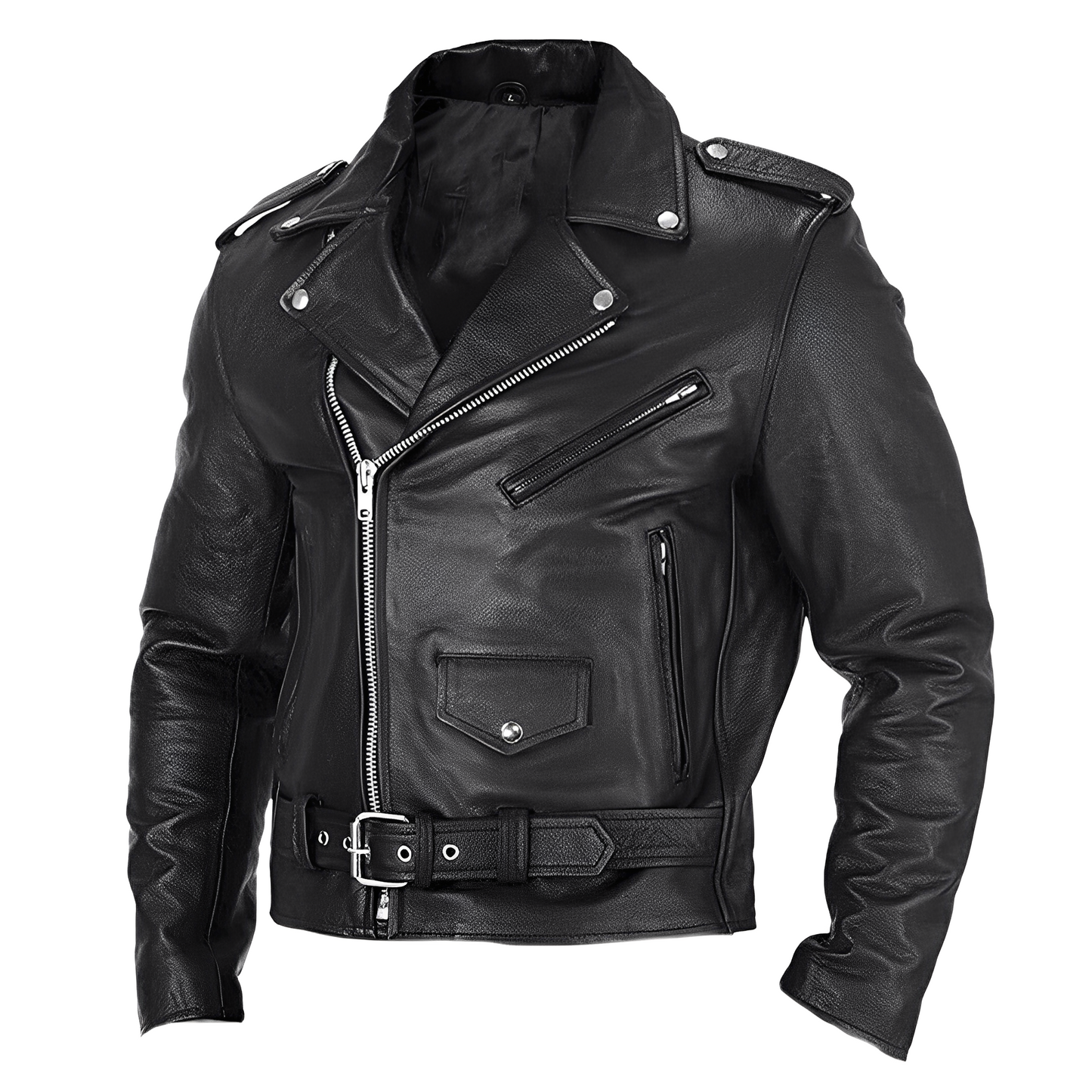 Brandon - Modische Lederjacke für Herren mit vielen Taschen