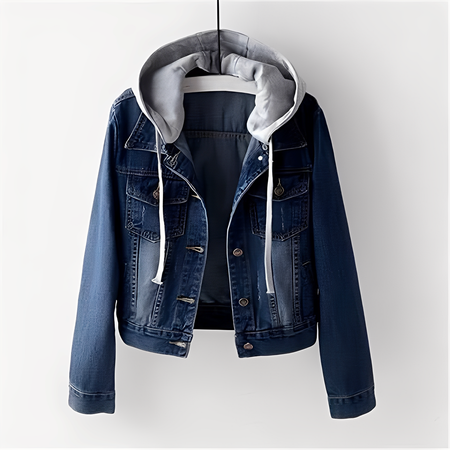 Karolyn - Modische Damen-Jeansjacke mit Kapuze