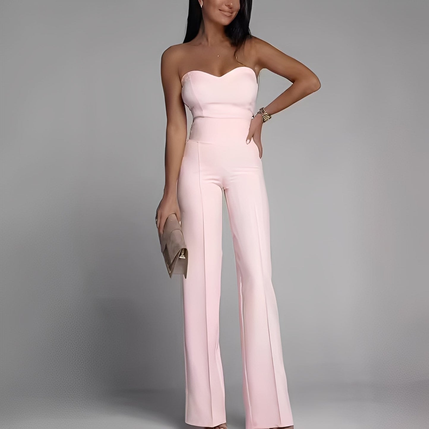 Briley - Stilvoller, eleganter, trägerloser Damen-Jumpsuit