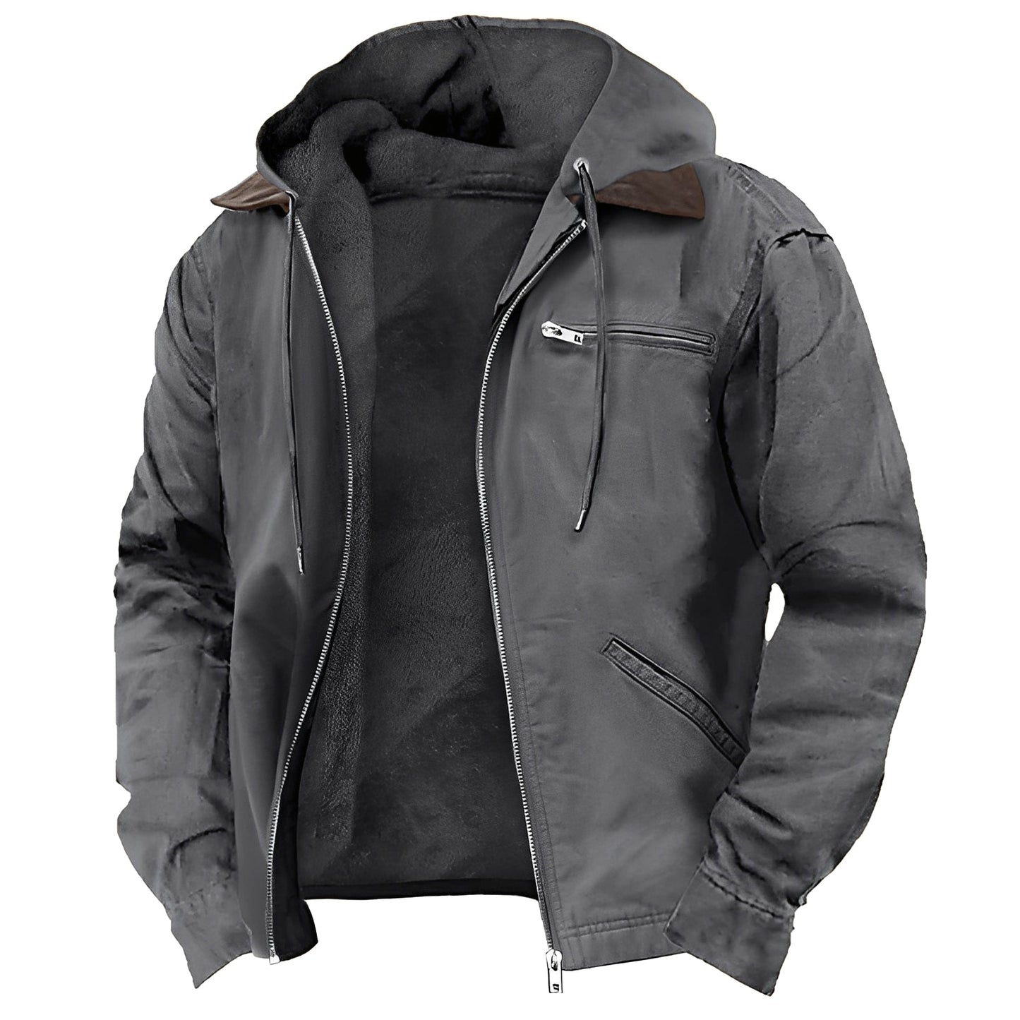 Dwayne - Herren Fleecejacke mit Kapuze