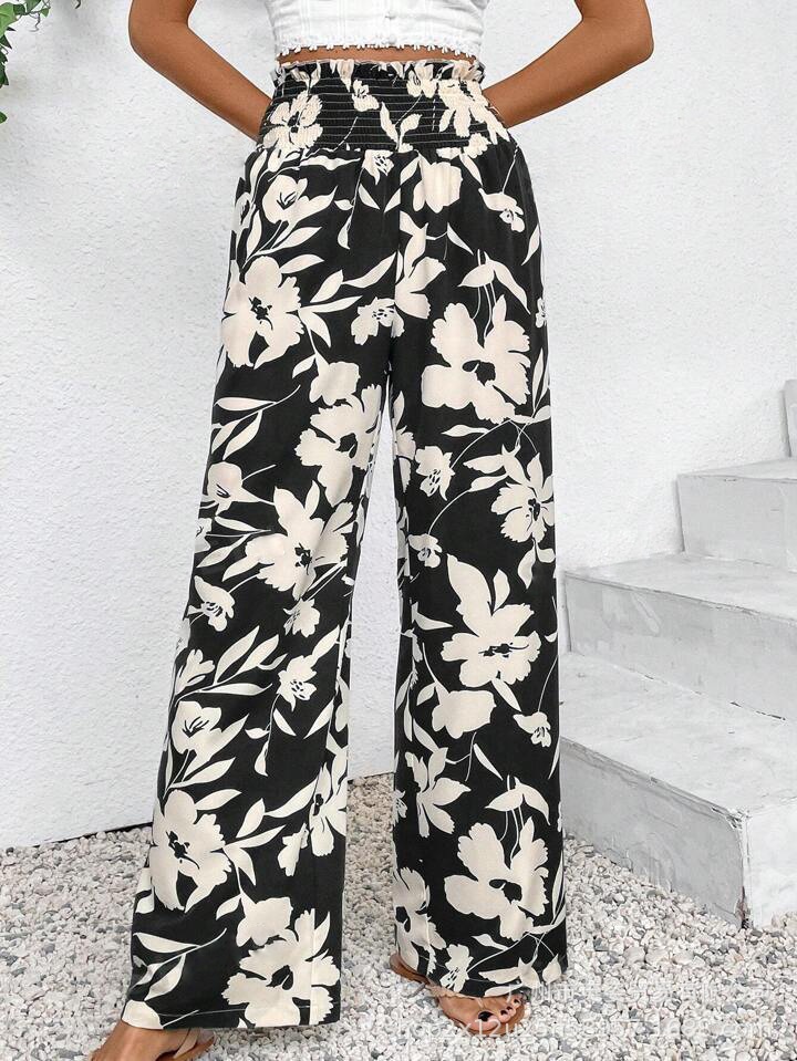 Sharise - Hochgeschnittene Damenhose mit weitem Bein