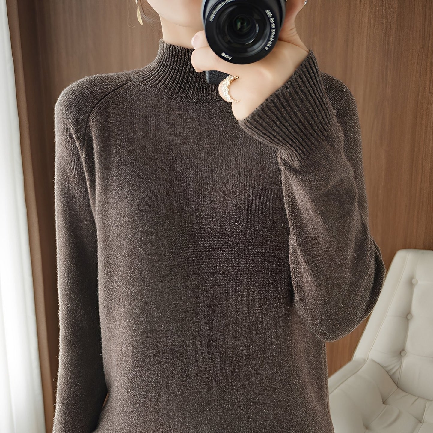 Ulyssa - Schicker Frauen-Kaschmir-Rollkragenpullover