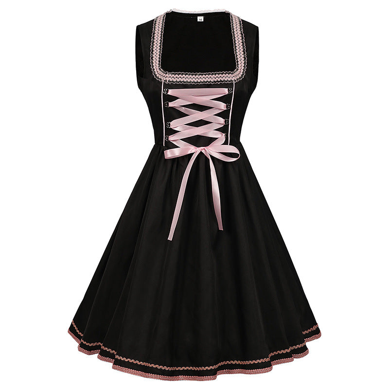 Elenora - Ärmelloses Dirndlkleid mit Schlitz für Damen für das Oktoberfest