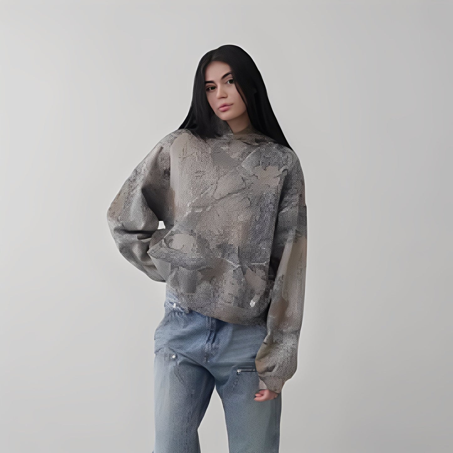 Anya - Bequemer Hoodie mit Tarnmuster