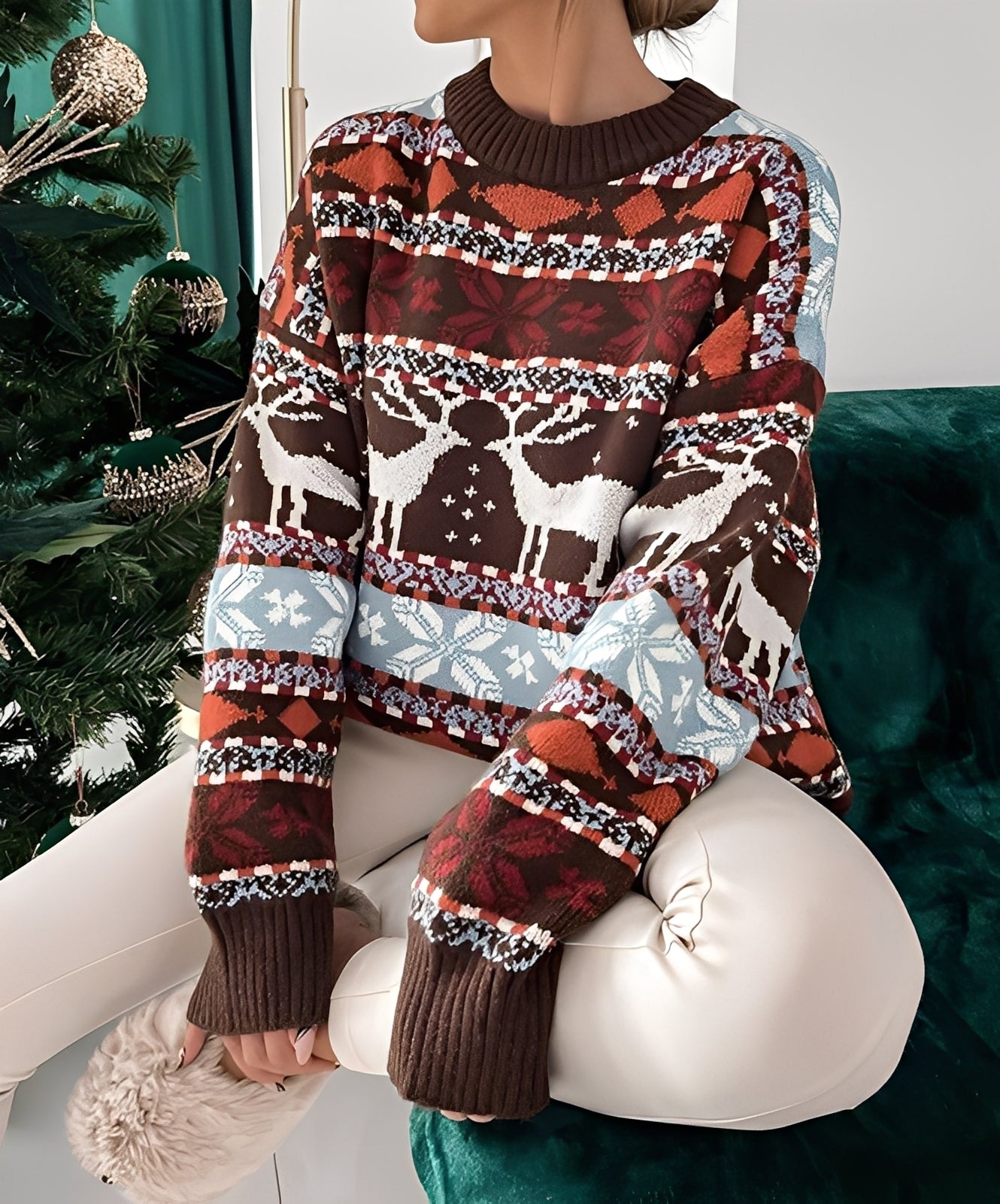 Carolina - Bequemer Damenpullover mit Weihnachtsdesign