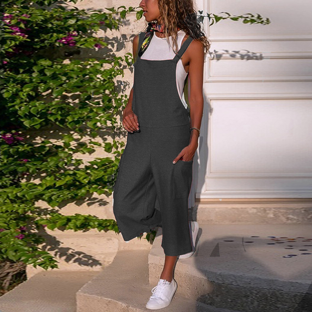 Sela - Lockere Damen-Latzhose aus Leinen