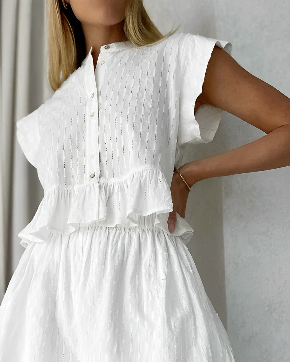 Jaelyn - Schickes Jacquard-Sommer-Set für Frauen