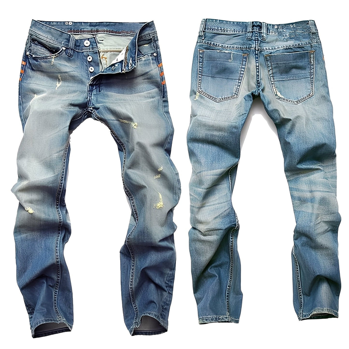 Kaleb - Klassische Jeans mit Löchern für Herren