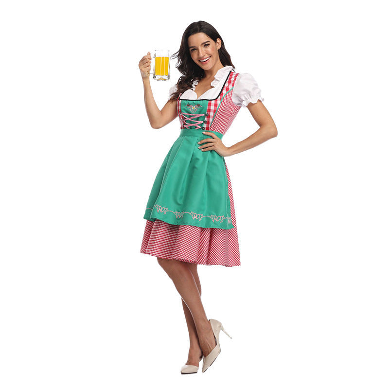 Josepha - Damen Klassisches Midi Dirndl Kleid für das Oktoberfest