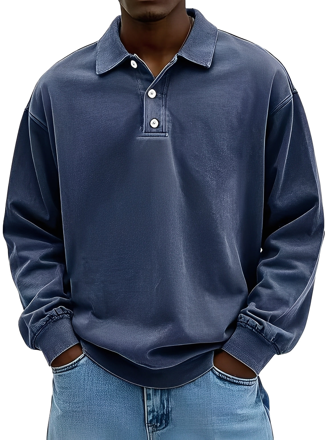 Clayton - Klassisches Langarm-Herren-Poloshirt