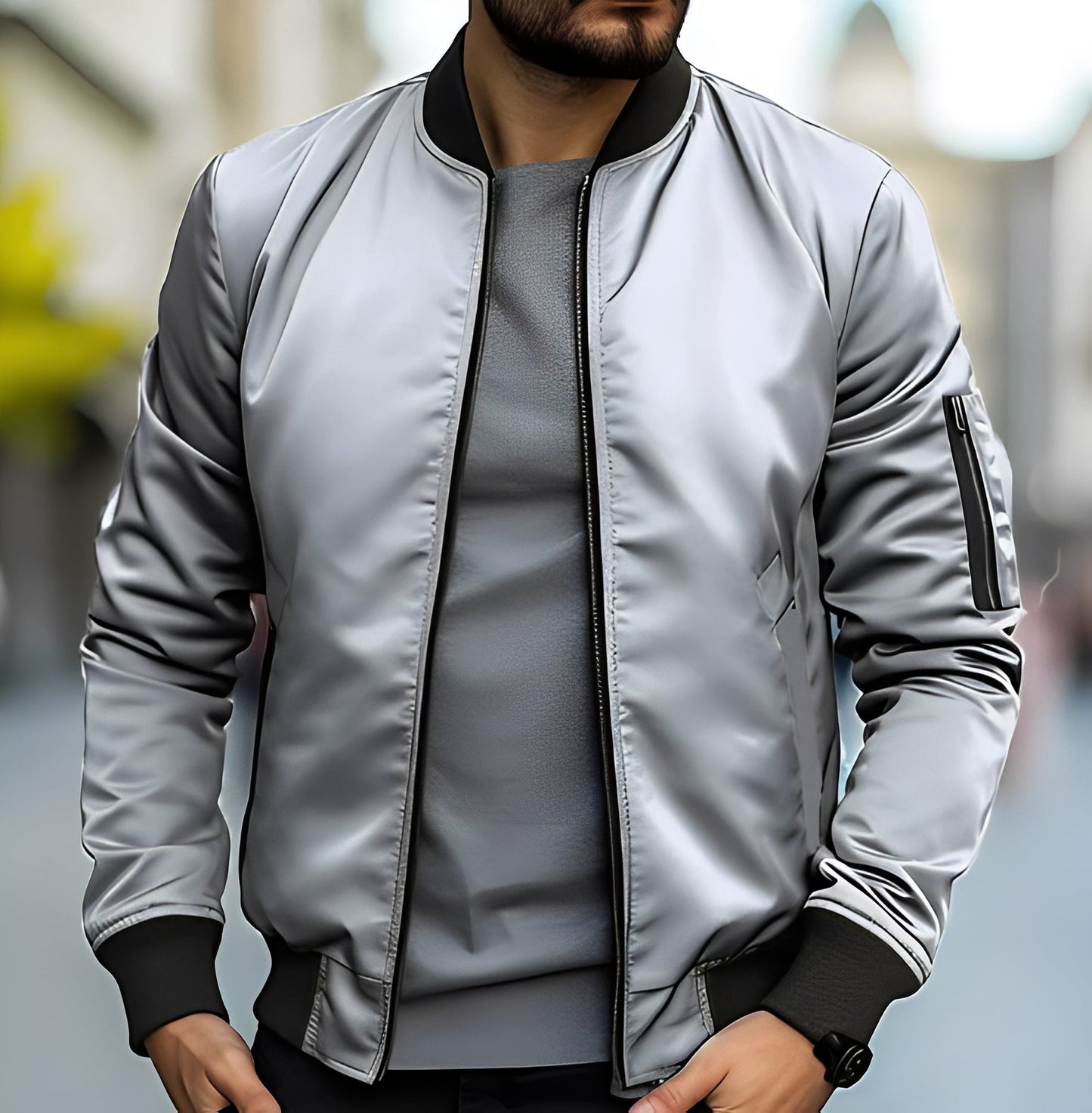 Garret - Elegante, schmal geschnittene Herren-Bomberjacke
