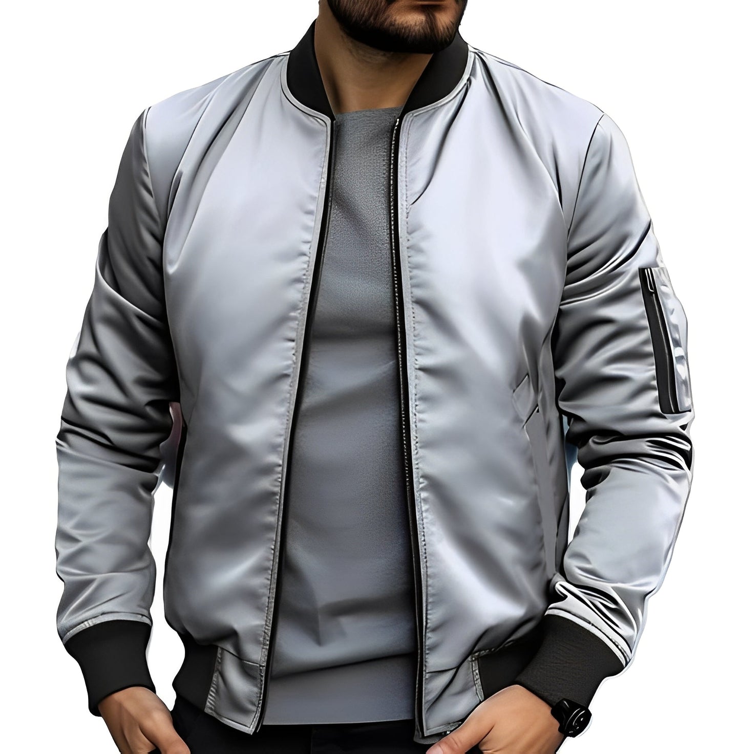 Garret - Elegante, schmal geschnittene Herren-Bomberjacke