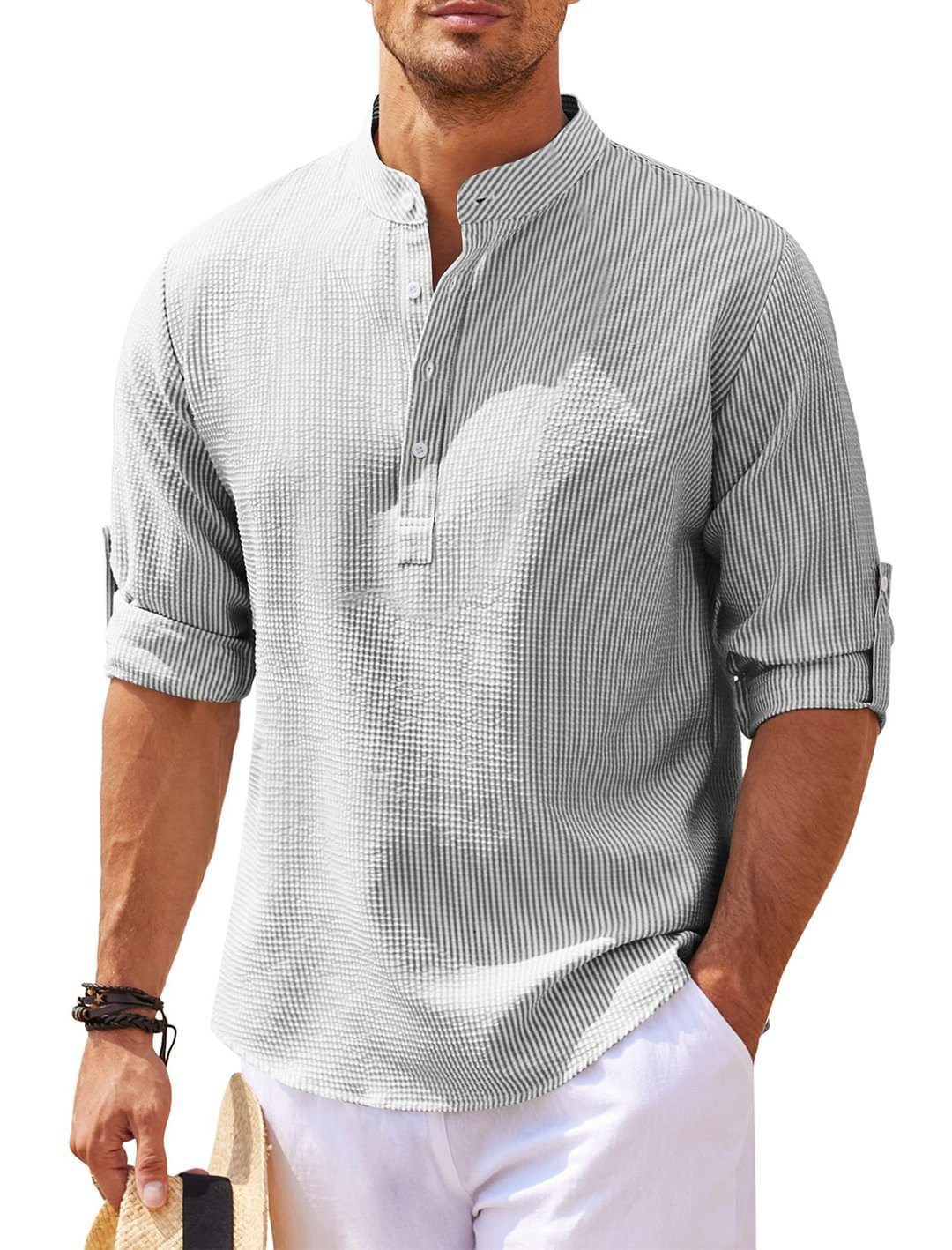 Brock - Elegantes Sommerhemd mit Knöpfen für Männer