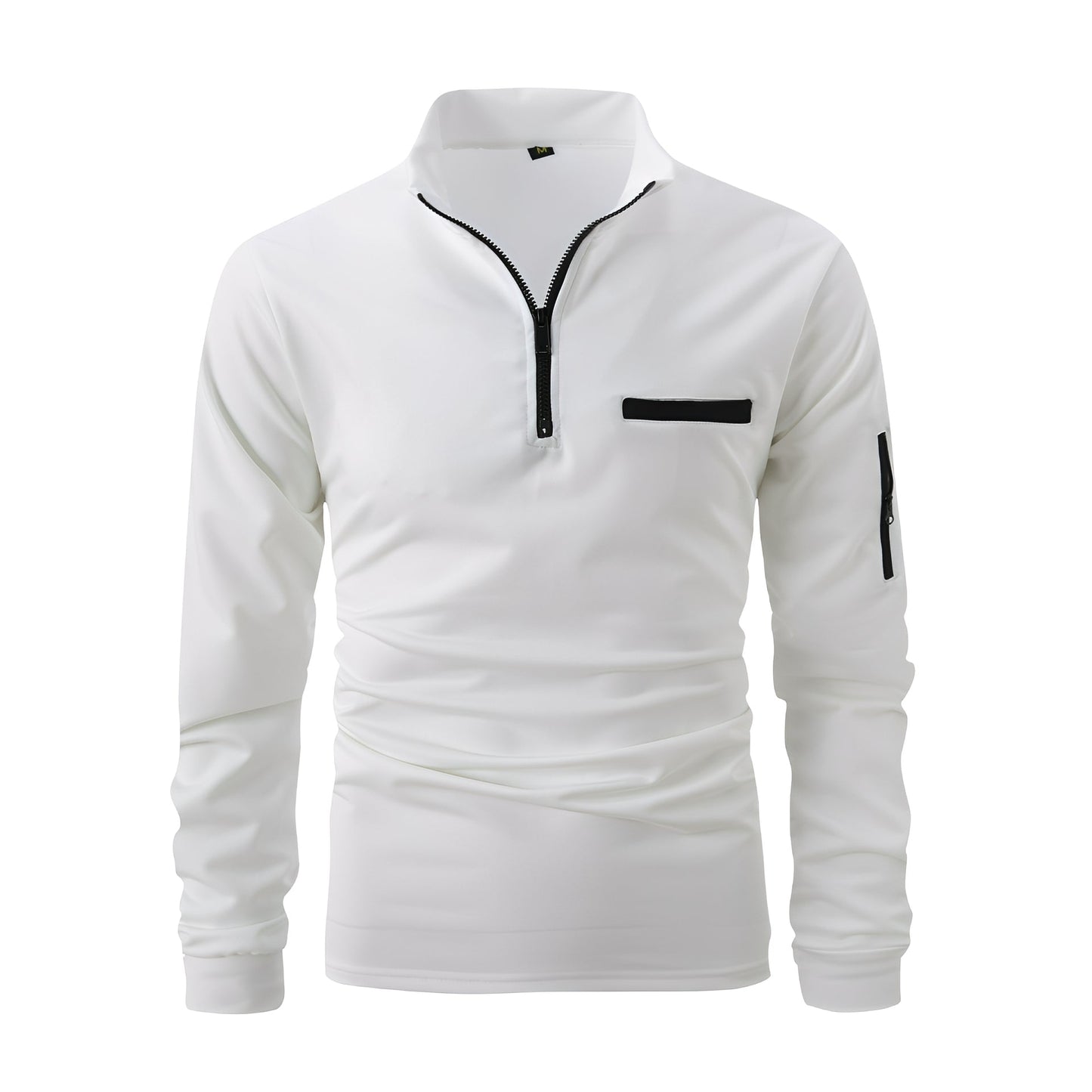 Lucian - Herren-Shirt mit Zipper und Tasche für Alltag