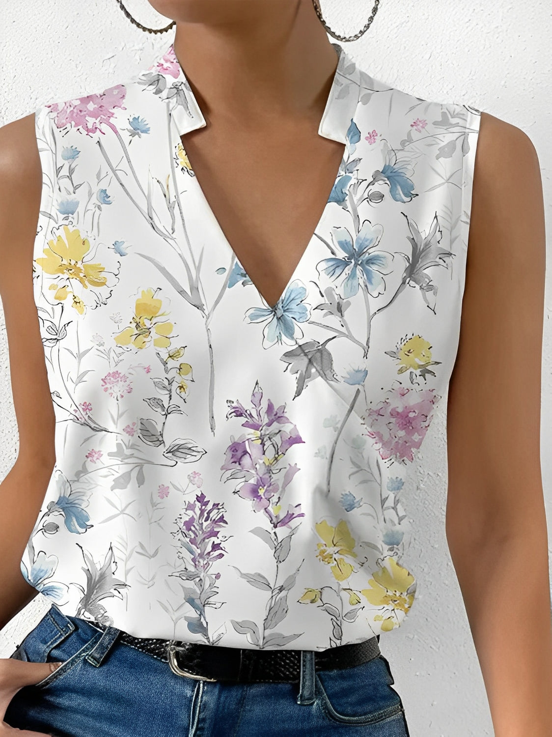 Lorna - Damen-Sommertop mit Blumenmuster